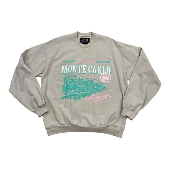 Carre Mens Size XXL Monte Carlo Crewneck Tan Sweatshirt - Picture 1 of 5